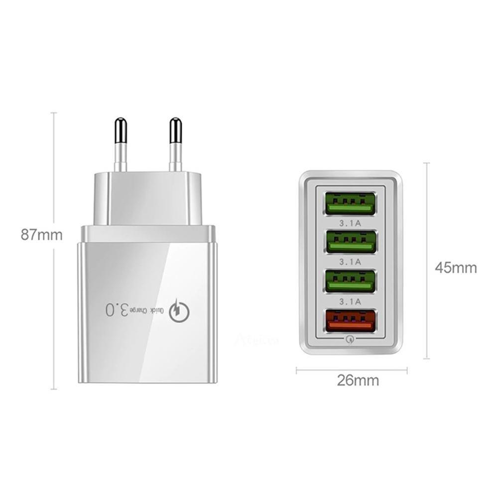 Power supply charger 4x USB Quick Charge 3.0 fast charging of devices