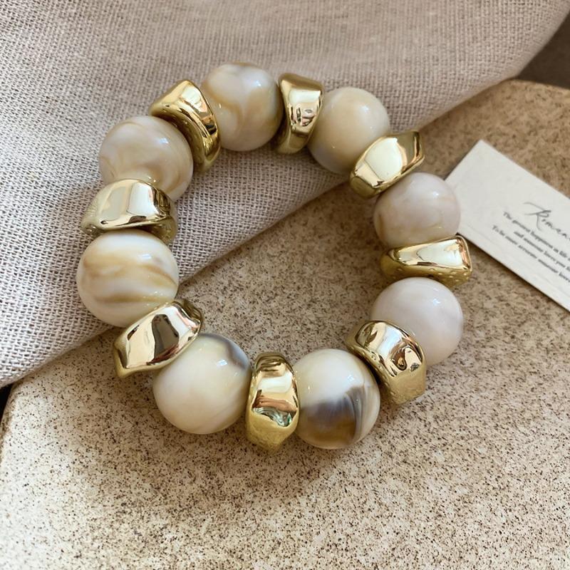 Acrylic round smudge splicing bracelet fashion temperament bracelet personality niche design sense jewelry