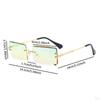 Rimless Sunglasses Comfortable Frameless Eyewear for Vacation Party Summer Beach