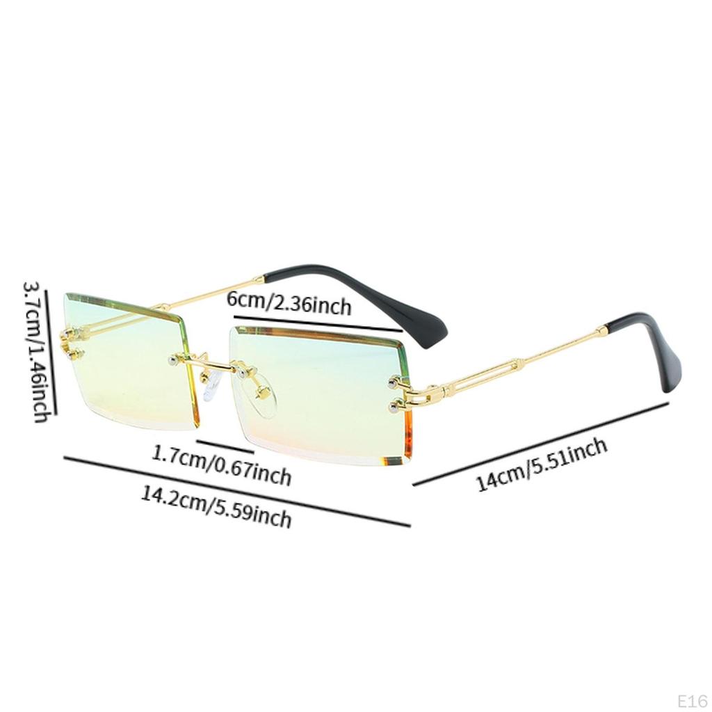 Rimless Sunglasses Comfortable Frameless Eyewear for Vacation Party Summer Beach