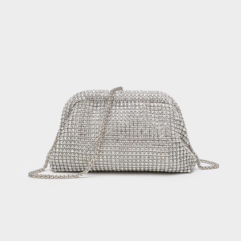 2024 Women's Rhinestone Evening Handbag: Diamond-Studded Clutch and Flashy Crossbody Bag