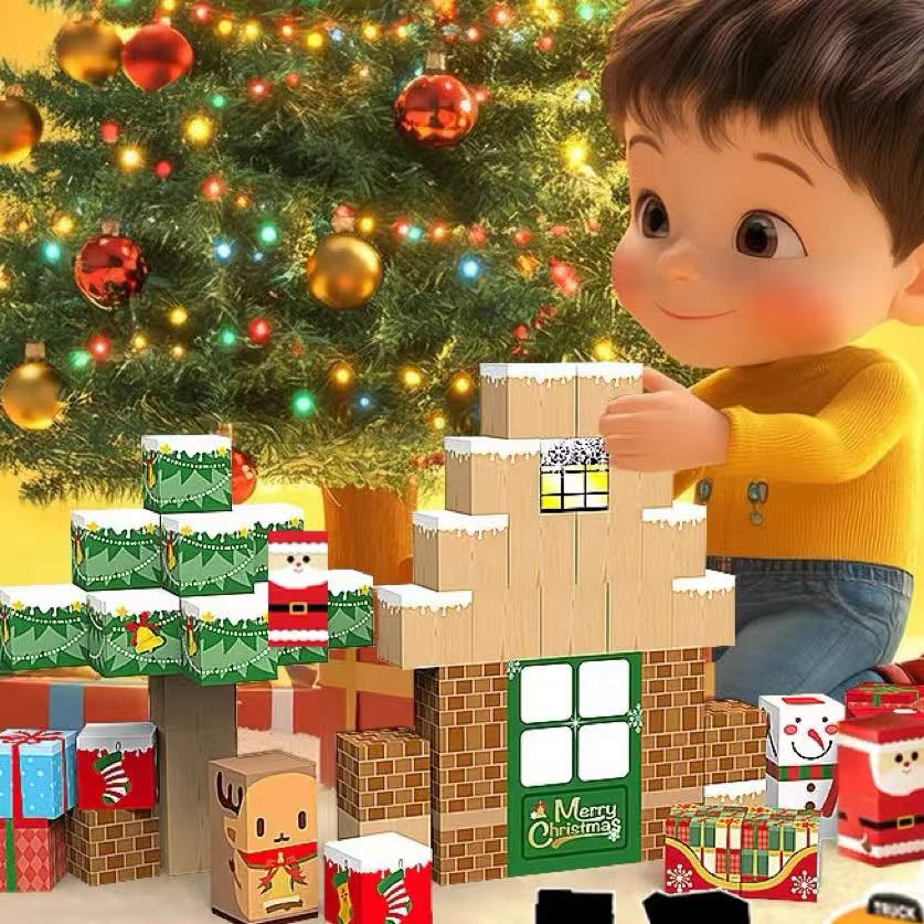 Christmas Gift Magnetic Building Blocks STEM Educational Toys for KidsStem Montessori Stacking Cubes Construction Set