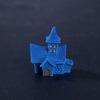 jijijing 3Pcs Halloween Mini Resin Figurines, Miniature Pumpkin Ghost Grim Reaper Castle Statue for Spooky Fairy Garden, Haunted House, Micro