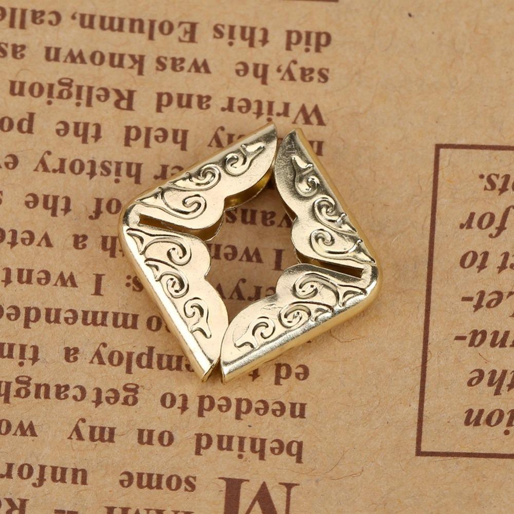 100pcs 5.71x0.94 in Metal Corner Protectors gold Vintage Corner Protectors Photo Album