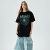 [mardimercredi] UNISEX T-SHIRT FLOWERMARDI_BLACK MINT