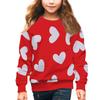 Girls Round Neck Pullovers For Kids Valentine's Day Printed Tops