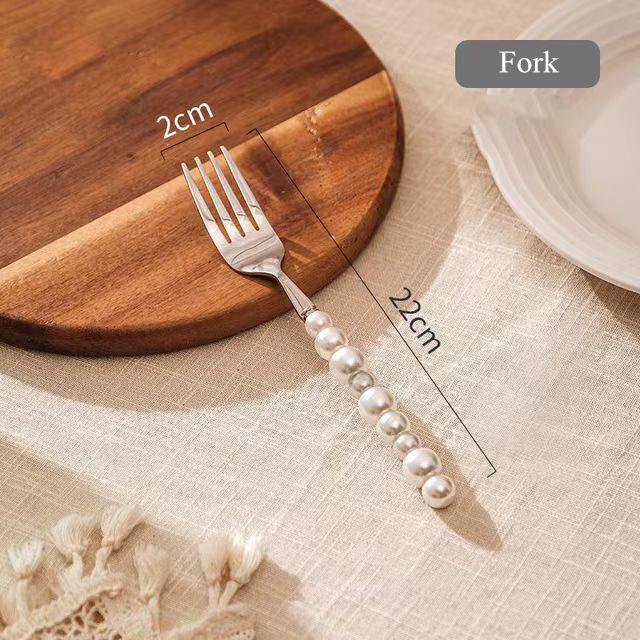 Europe Silver Fashion Pearl Cutlery Set 18/10 Stainless Steel Creativity Gift Flatware 304 Knife Fork Spoon