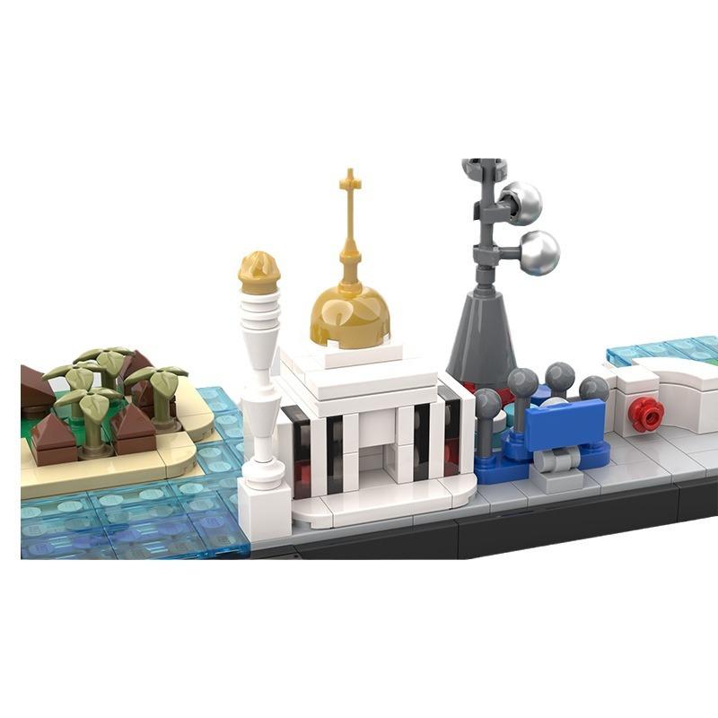 Building Block Compatible With 102255 Maldives Skyline, Building Model Classic Assembly Miniature Scene