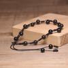 Black Obsidian Beaded Anklet – Handmade Grounding Protection Jewelry, Adjustable Healing Foot Bracelet for Men Women