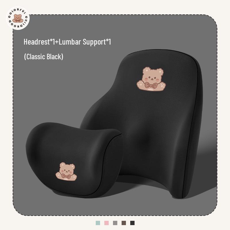 Cute Car Seat Neck and Lumbar Support Pillow