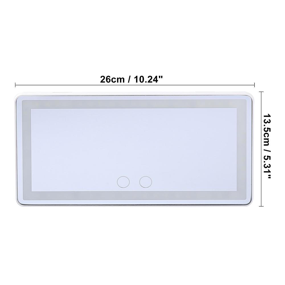 Rechargeable Car Sun Visor Vanity Mirror With LED Lights 3 Light Modes Sunshade Makeup Mirror Dimmable Led Light Cosmetic Mirror