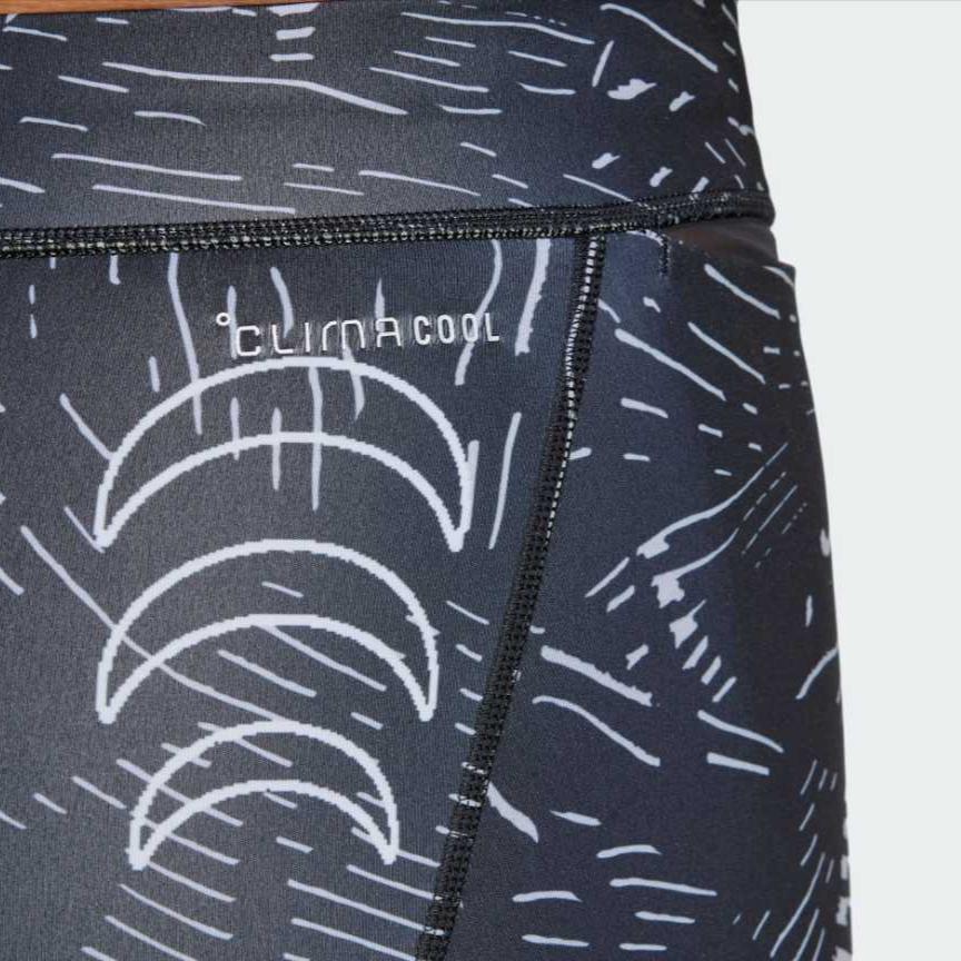 adidas Climacool Rompi gli Schemi Stampa Integrale A Righe Running Pantaloncini a Compressione Uomo Pantaloncini Nero JC7386