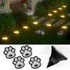 4PCS Dog Claw Solar Outdoor Light LED Energy Saving Lawn Lamp Animal Landscape Lighting for Garden Patio Stairway Camping Decor