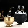 Nordic Portable Ice Bucket Bar KTV Stainless Steel Ice Bucket Ice Cube Bucket Champagne Red Wine Cooling Bucket Beer Barrel