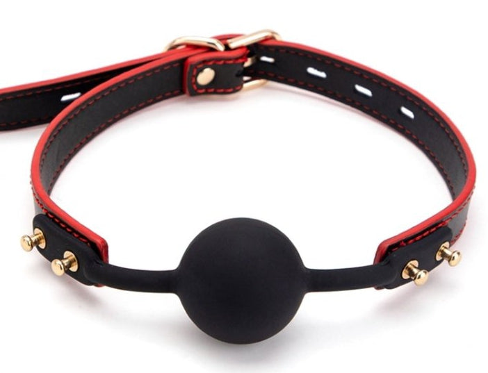 Maestro Black and Red Ball Gag - Generic - BDSM Gags