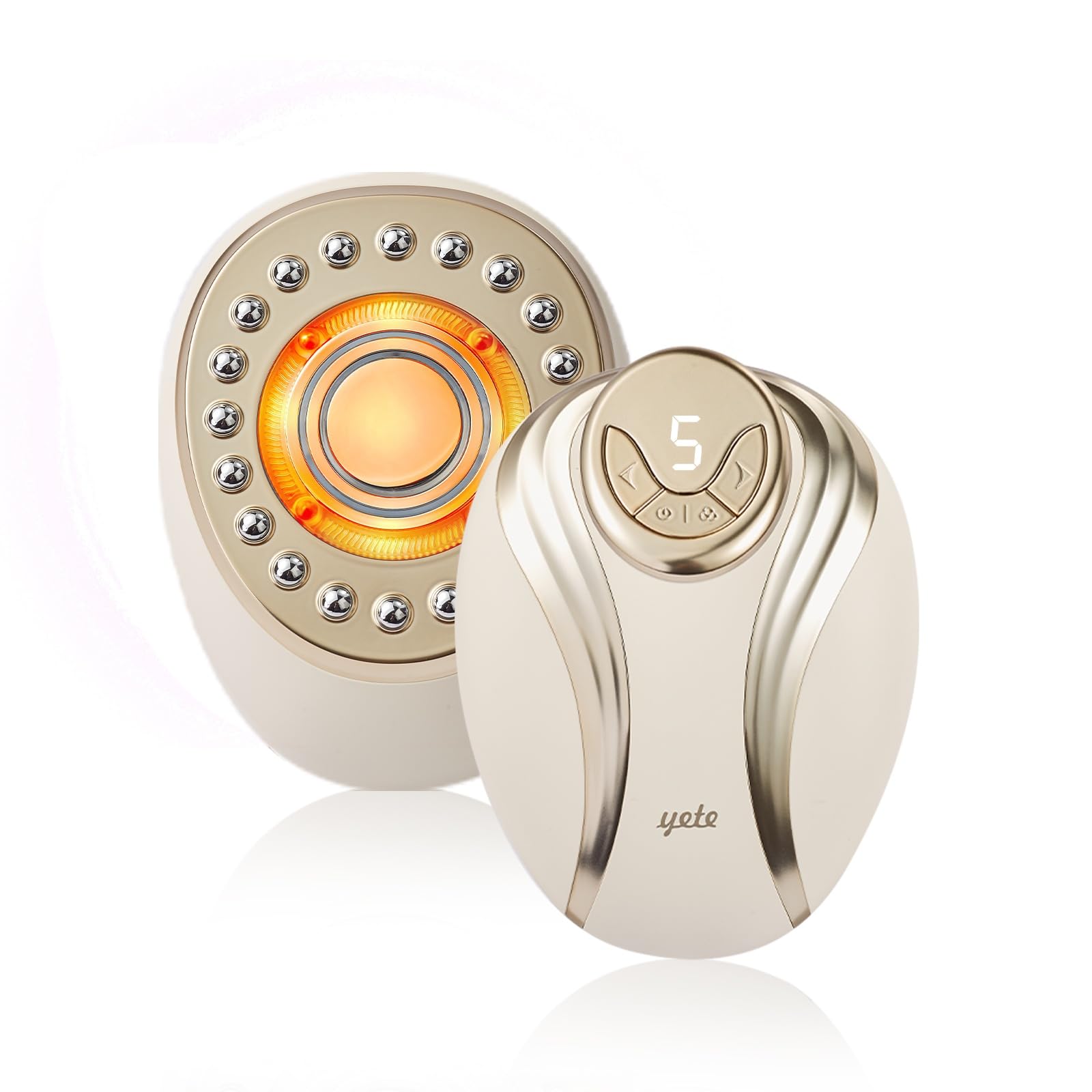 

yete Устройство для мышц живота 5 уровней интенсивности с ультразвуковым воздействием на верхнюю часть тела и все тело USB IPX6 ЖК-дисплей День рождения или годовщина Включает японский белый