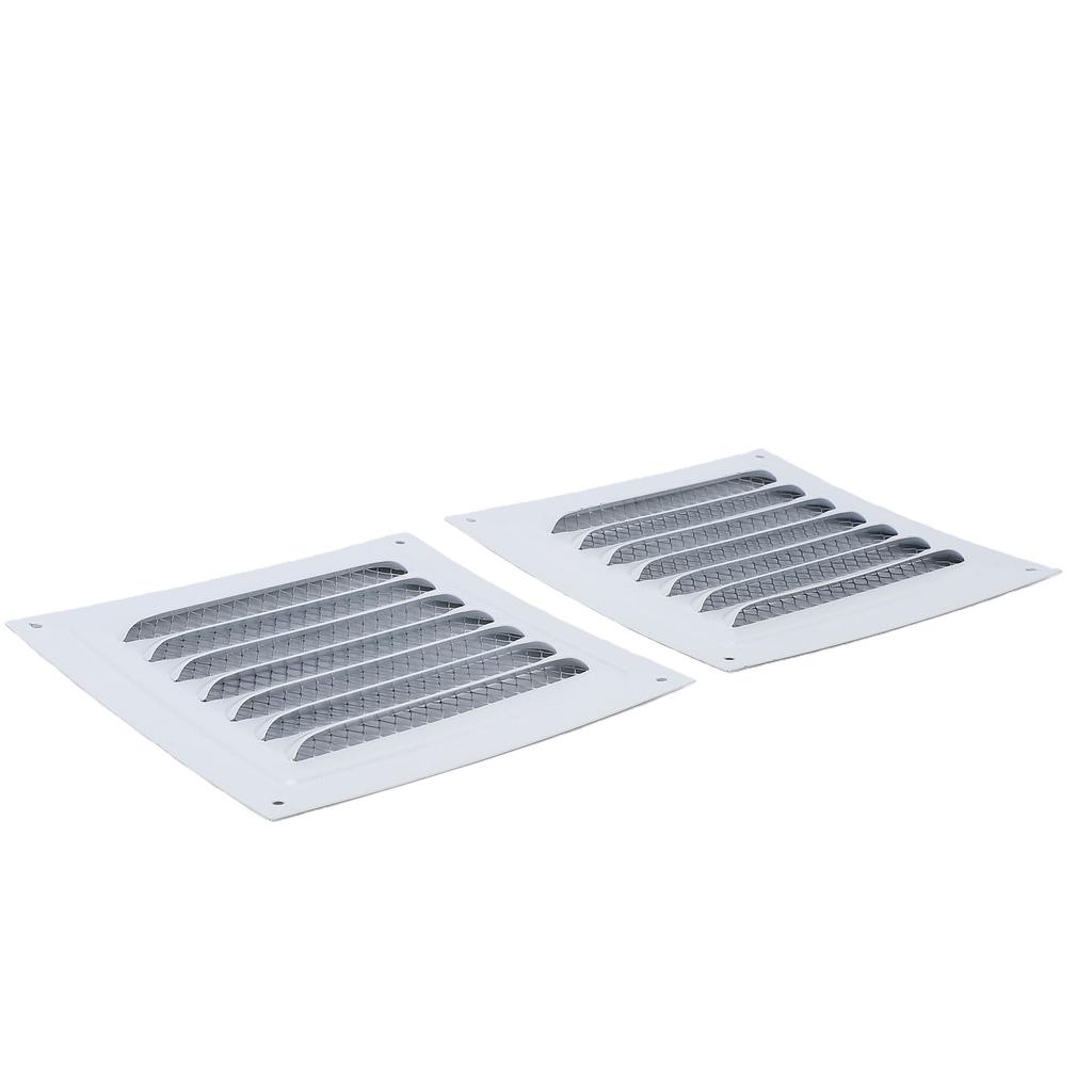 2PCS Air Vent Cover White Color Aluminum Mesh Square Shape Ventilation Register Cover for Attic Garage Ceiling