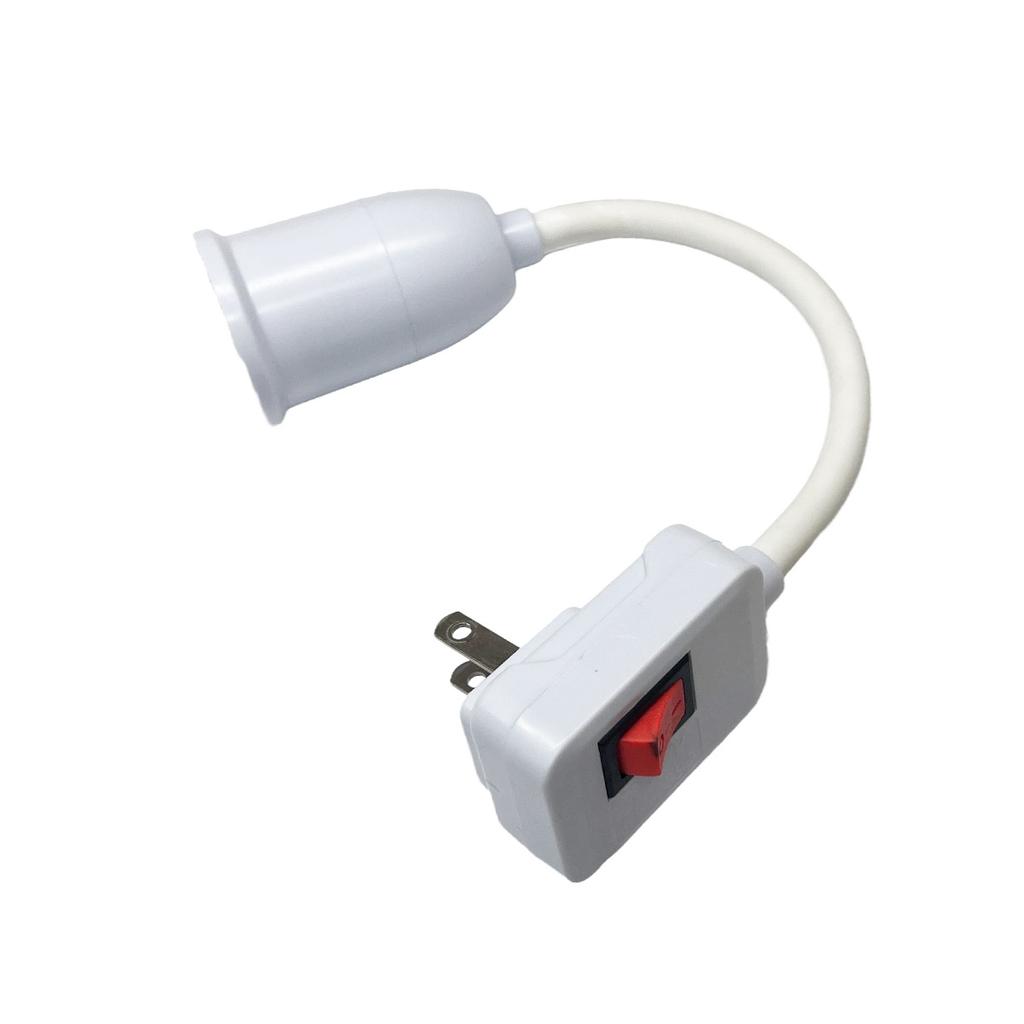 US/UK/EU Plug E27 Screw Base Bulb Socket 110V 220V LED Bulb Holder Flexible Bend Converter Adapter LED Lamp Base With Switch
