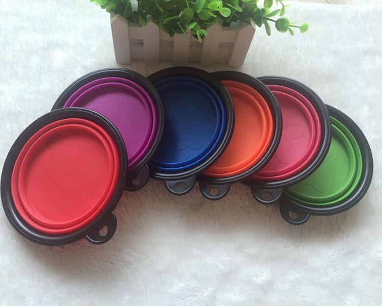 Foldable Silicone Dog Bowl - Portable Pet Feeding Utensil