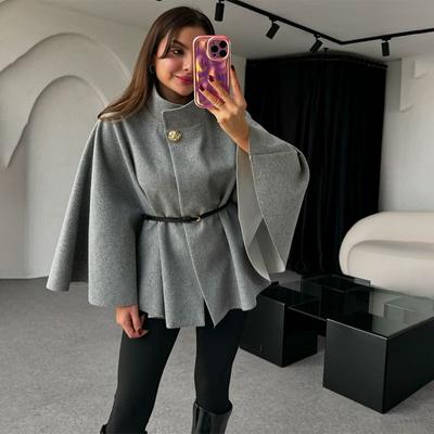 Damen Mantel Einreiher Fledermausärmel Dünn Neu Mäntel Lässig Lose Bürodame Chic Jacke Elegant Herbst Feste Jacken Mode