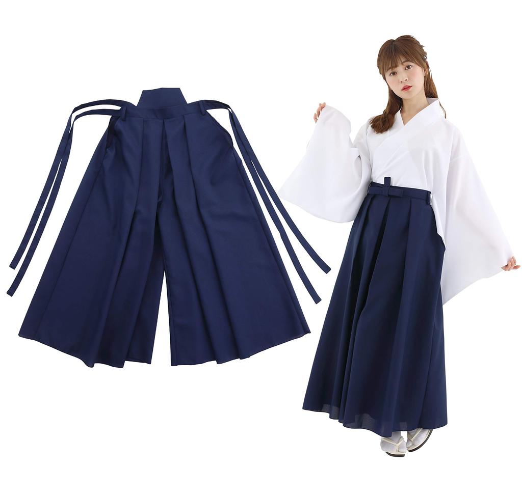 Clearstone Cosplay Halloween Kleur Hakama Unisex Marineblauw