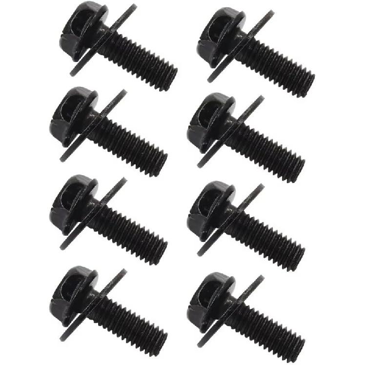 

8Pcs 12mm Top Front Skid Plate Bolts and Gasket Black Fits for 2000-2019 Toyota Tundra