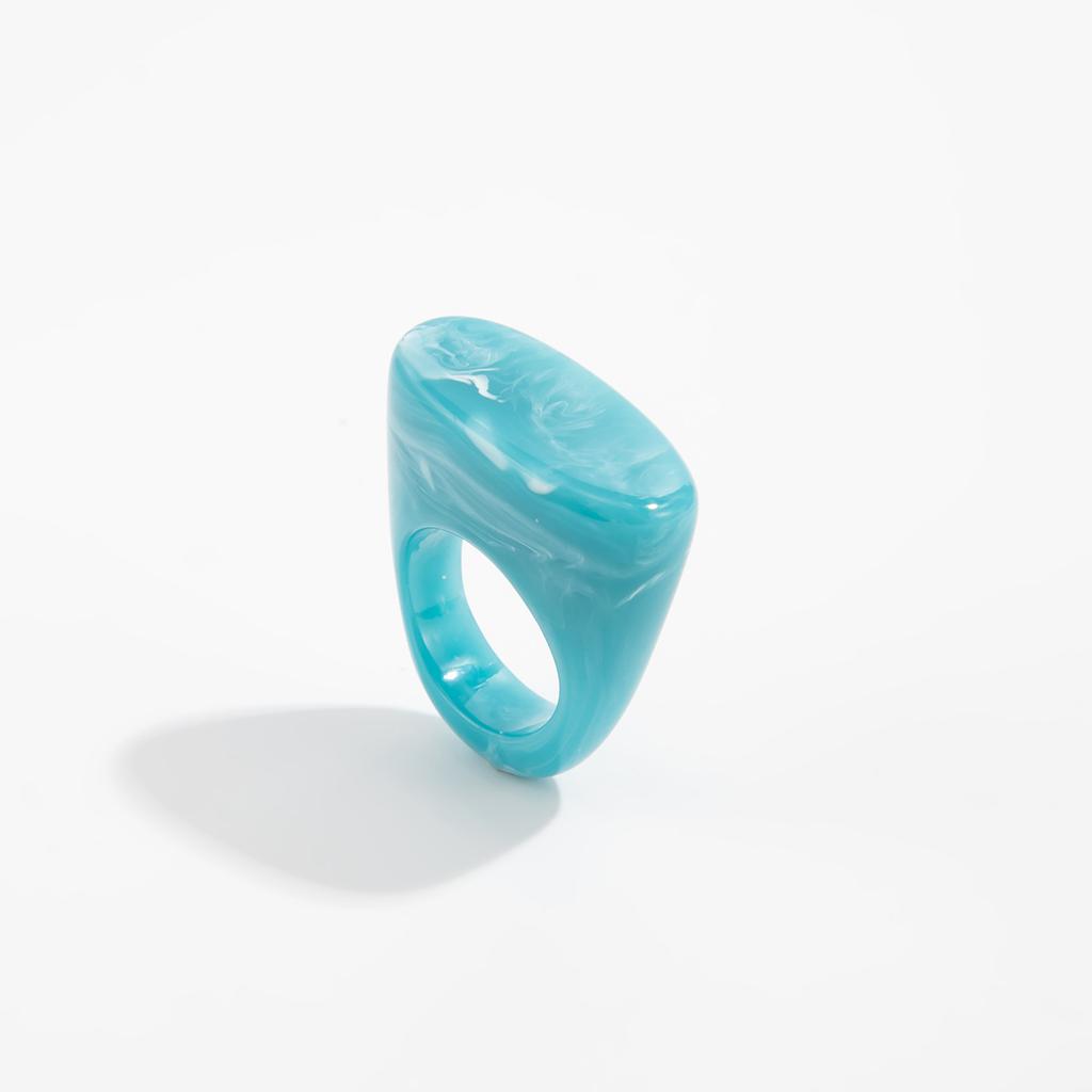 DIEZI 6 Kleuren Mode Acryl Hars Vingerringen Voor Vrouwen Mannen Boheemse Trendy Geometrische Knokkel Ring Feest Sieraden