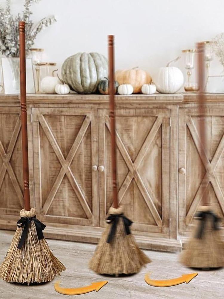 2025 Dancing Witch Broom Scary Party Animated Floating Witch's Broom With Sounds halloweeen decorations