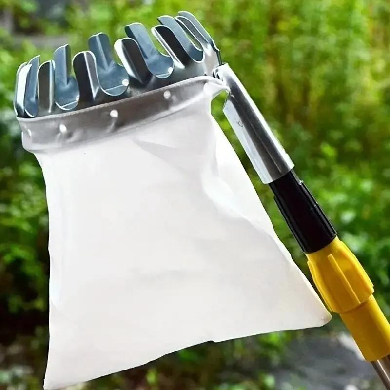 1 buc Instrument de cules fructe, Instrument de cules cireșe metalice, Cap de coș pentru cules fructe, Atașament pentru recoltatoare de fructe Instrumente de grădină