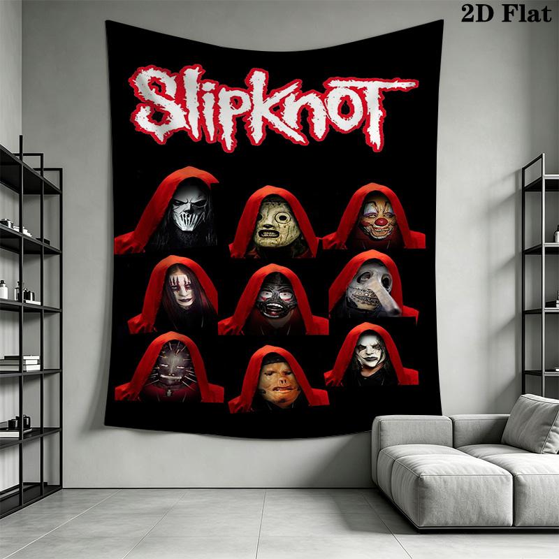 Slipknot Wall Tapestry Bold Room Tapestry Background Cloth Fashion Print Atmospheric Background Cloth Wall Covering Decoration Home Decor
