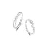 [Planet Travel Cross Diamond Ring Fashion Couple Rings Light Luxury Zircon Band Open Adjustable]