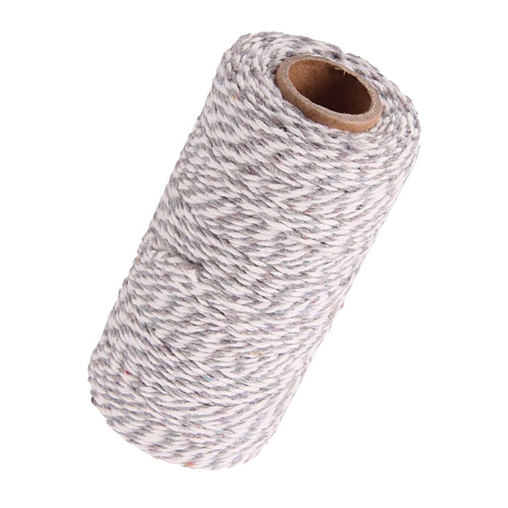 Bakers Twine Cotton Rope Two Tone Jute String for Crafts Christmas Holiday Ribbon Strong Cord for School and Gardening