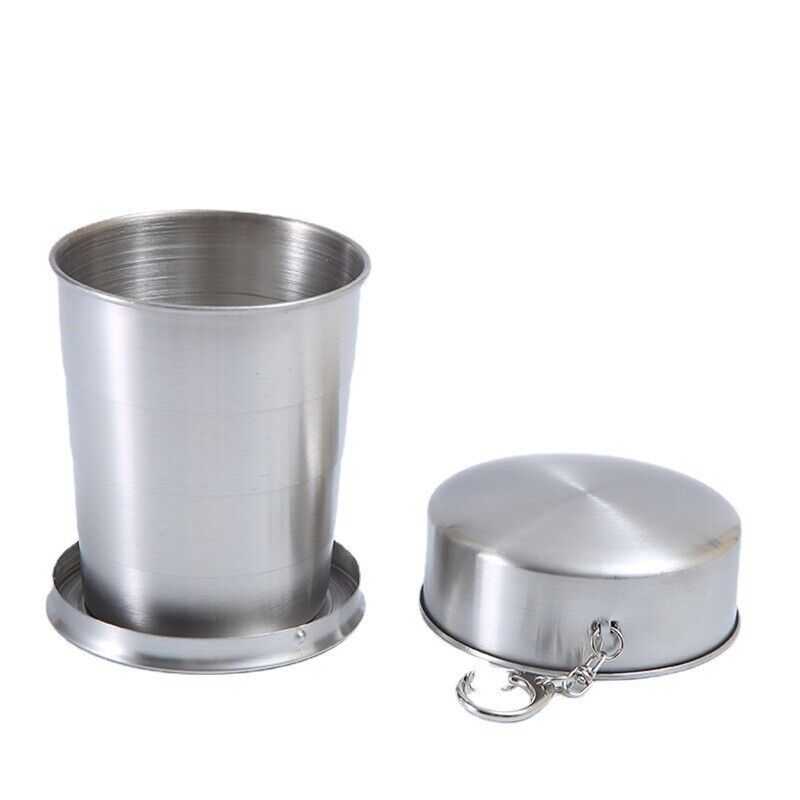 Stainless Steel Folding Collapsible Cups Outdoor Portable Travel Telescopic Mug
