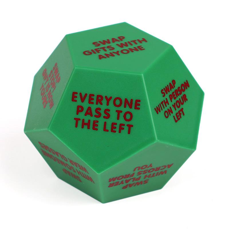 

1/2 шт. Рождественские игровые кубики Обмен подарками на новогоднем фестивале Семейная игра Игрушки Украшение для дома 12-гранные с 12 уникальными словами-действиями