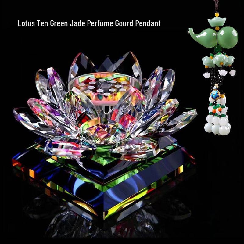 Solar-Powered Rotating Lotus Car Perfume Ornament