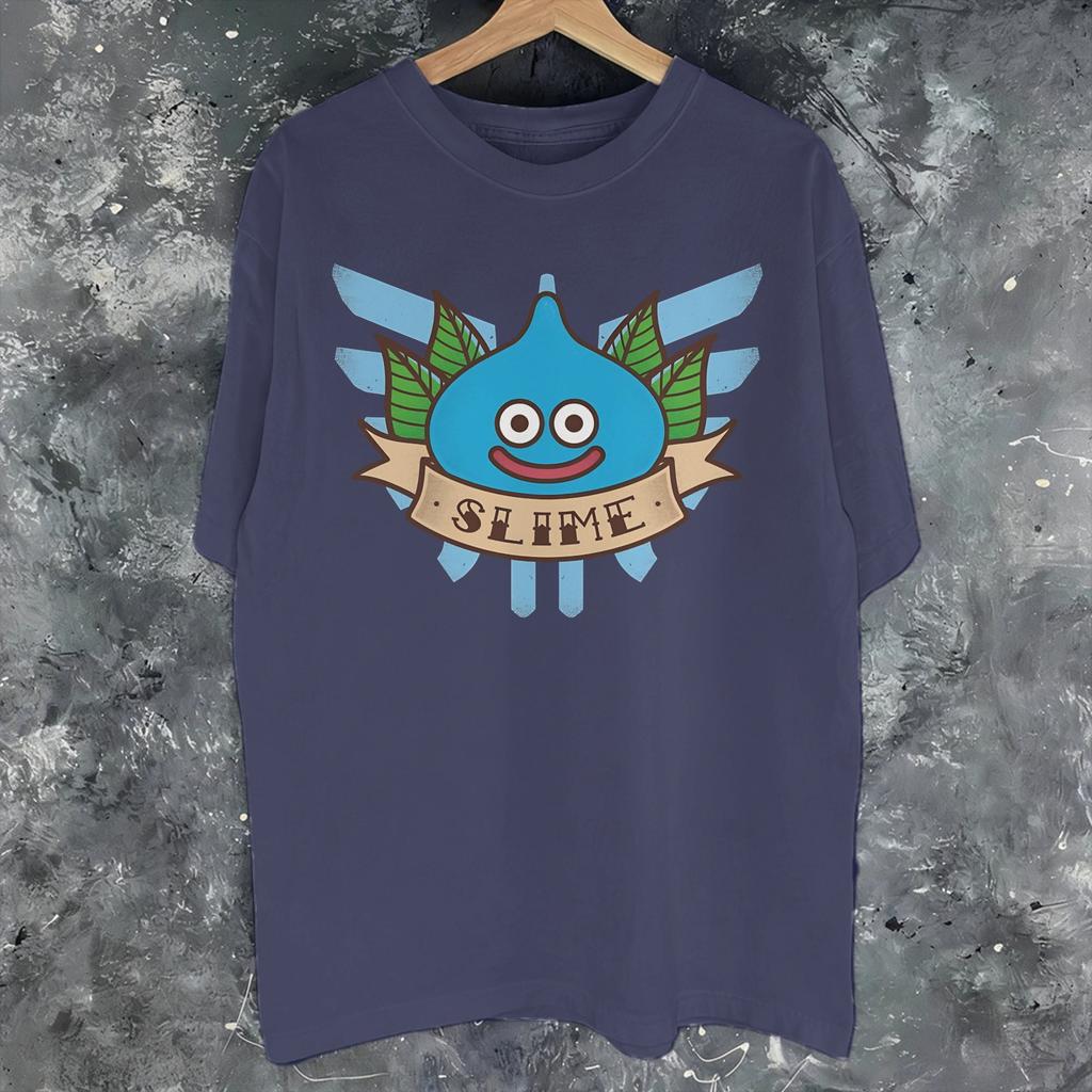 Summer Dragon Quest slime T Shirt for Unisex Women  Cotton Tshirts Short Sleeve Clothes