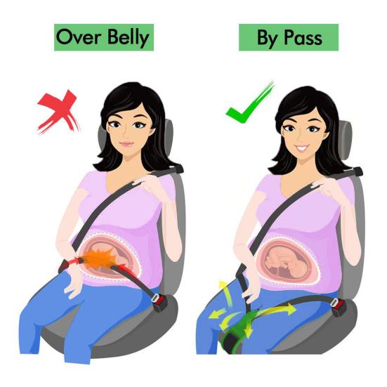 Pregnancy Bump Strap Cushion Bump Strap Seat Adjuster Car Seat Adjustable Belly Band Prevent The Abdomen from Stress for Pregnant Women