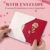 Valentine'S Pop-Up Day 3D Greeting Card Rose Card For Anniversaries Mother'S Day Weddings Women Gifts Youngsters With Envelope