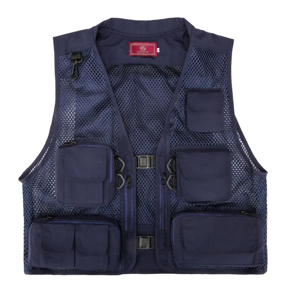 BEPAN Outdoor Leisure Sports Fishing Vest Mesh Breathable Vest Outdoor Mountaineering Multi Pocket Vest