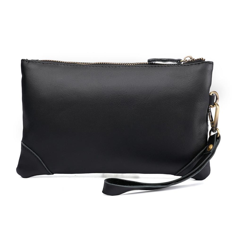 

Men s Luxury Business Long Wallet Soft Genuine Cowhide Nappa Leather Multi-Card Slots Clutch Bag Black Wristlet Zipper Purse Ready Stock