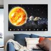 Universum Planet Sonnensystem Poster Kinder Bildung Cartoon Erde Klassenzimmer Lernen Leinwand Malerei Wandkunst Leinwand Poster Kein Rahmen
