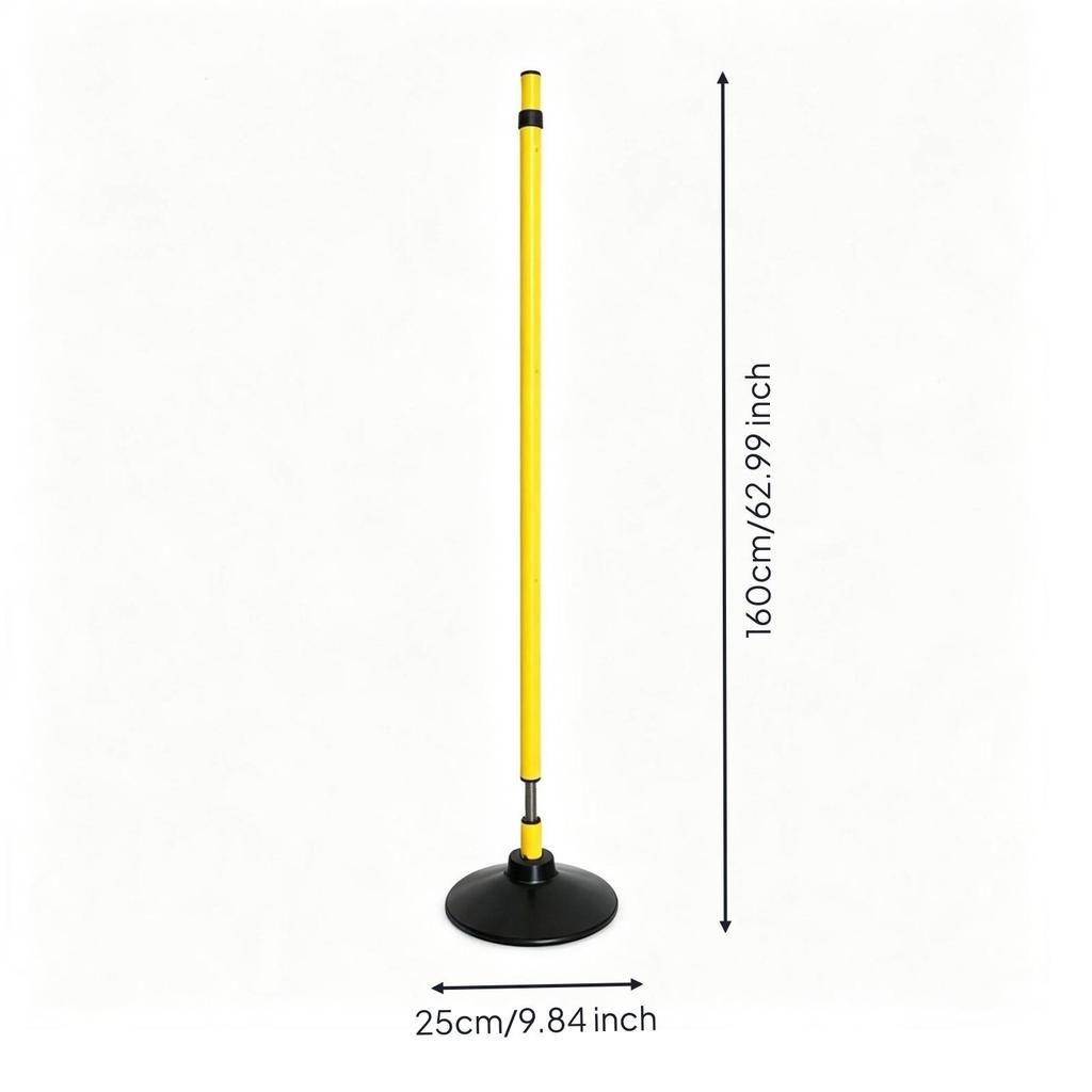 Training Pole with Rubber Base Weighted Agility Poles for Coaches,