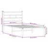 VidaXL Metal Bed Frames Without Mattress Sonoma Oak 90x200 Cm 4017095
