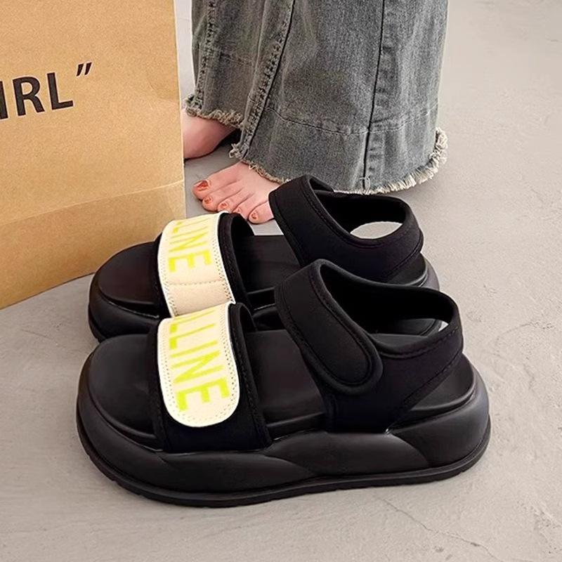 

Спортивные сандалии для девочек с открытым носком, пляжная обувь, лето 2025, для детей среднего и старшего возраста, универсальные, модные, износостойкие, для одноклассниц 30 зелёный