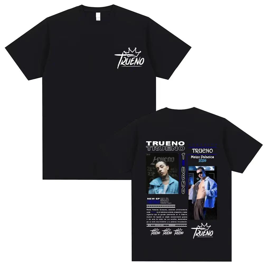 Rapper Trueno Album Tour Merch T-Shirt Herren Damen Kleidung Mode Kurzarm T-Shirt Streetwear Baumwolle Lockere T-Shirts Unisex