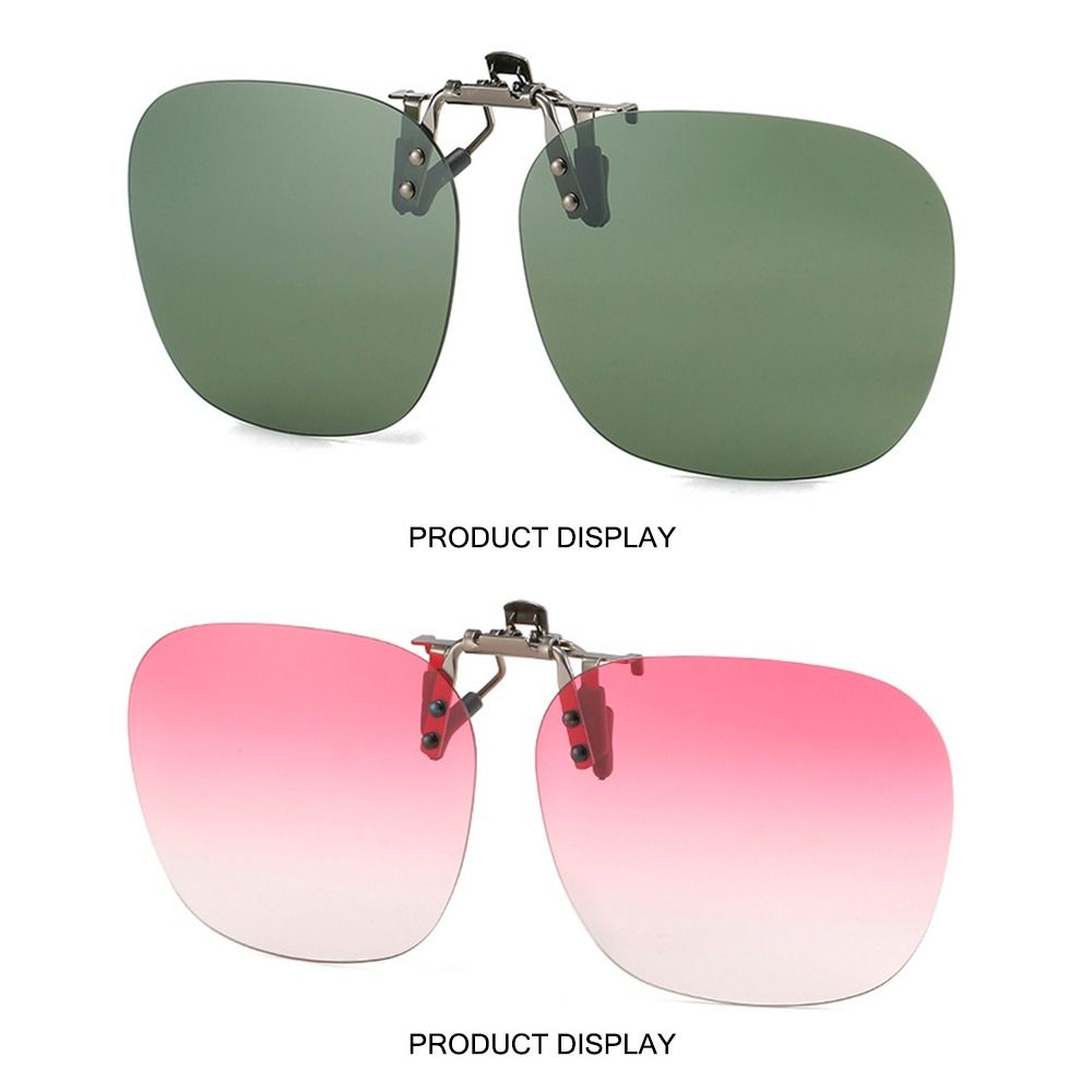 Convenient Flip-up Sun Glasses for Prescription Glasses Polygonal Shades  for Women & Men