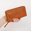 Les.conni Women's Zip-Around Long Wallet, Perfect Gift for Mother's Day, Birthdays, Anniversaries, and Christmas (Camel)