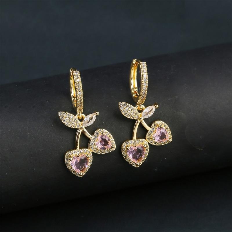 Vintage Cherry Ear Jewelry Women Earring Stylish Women Wedding Earrings Ears Pendant Comfortable Wearing for Woman