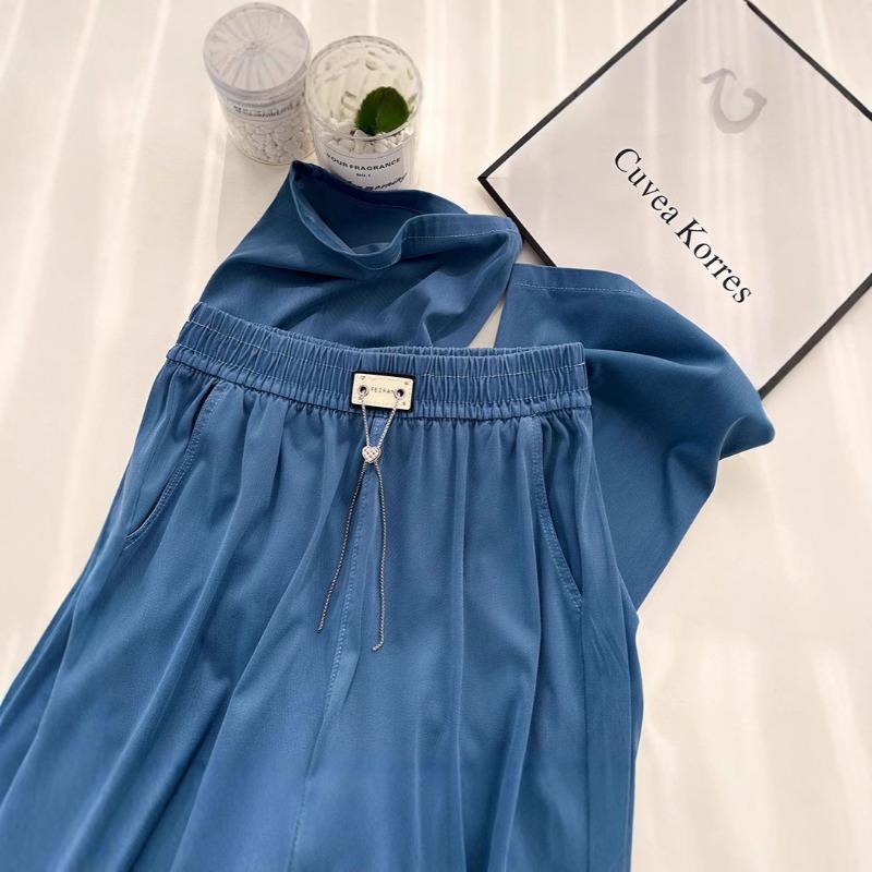 Lyocell Tencel Jeans Damen Sommer Dünn Lässig Fallend Schmale Version Gerade Weiter Bein Eis Seide Hosen