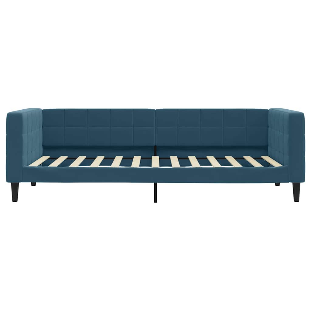 Vidaxl Sofa Z Materacem Do Spania, Niebieska, 90X200 Cm, Aksamit